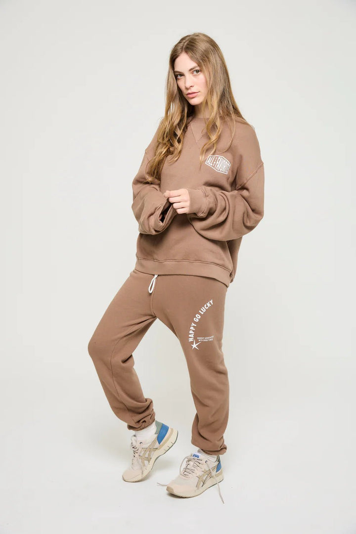 ATF - Mocha ATF Boyfriend Sweatshirt - Kalifornia Jean Bar