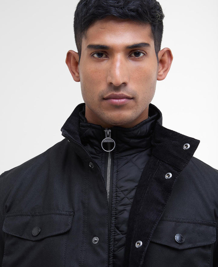 Barbour - Ogston Black Waxed Jacket - Kalifornia Jean Bar