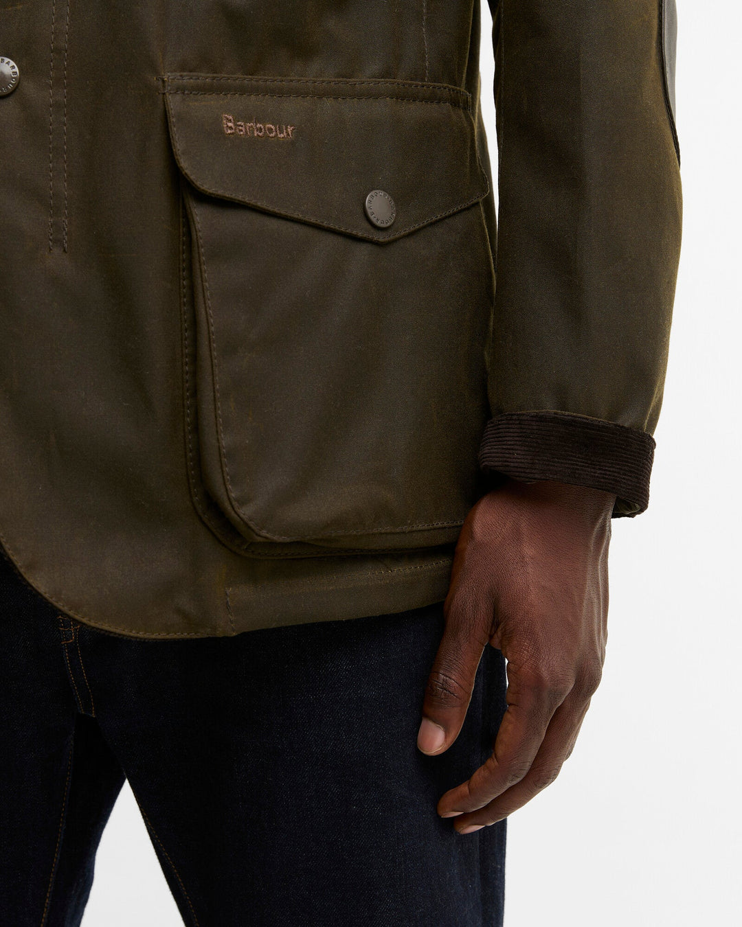 Barbour - Ogston Olive Waxed Jacket - Kalifornia Jean Bar