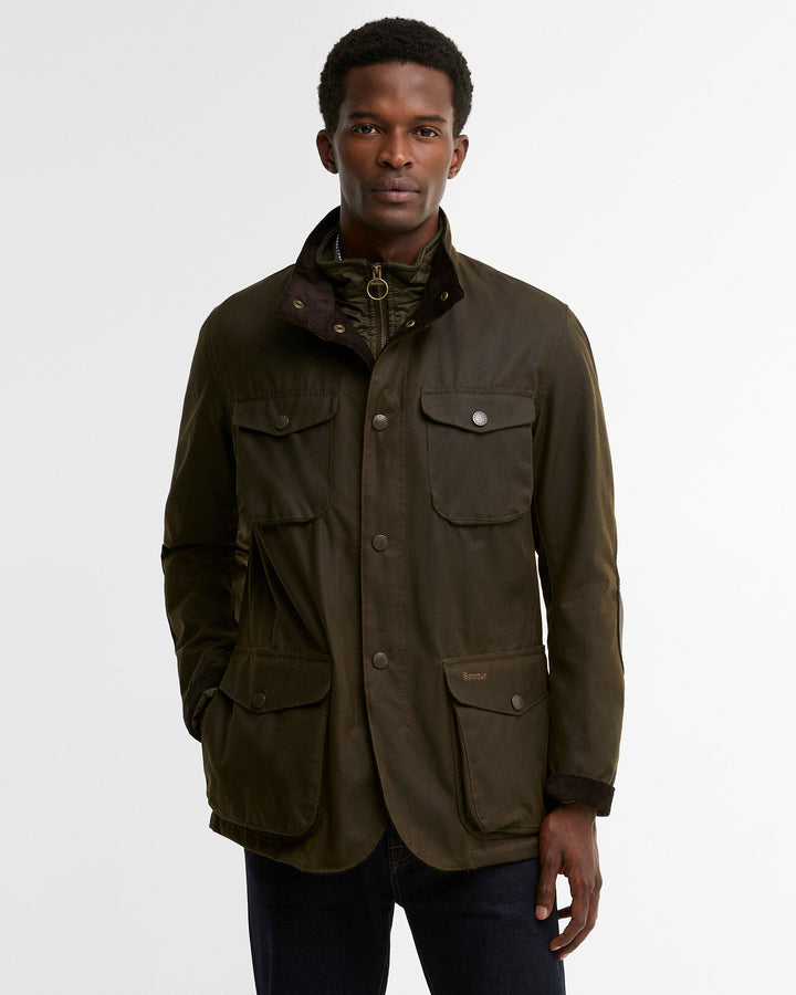 Barbour - Ogston Olive Waxed Jacket - Kalifornia Jean Bar