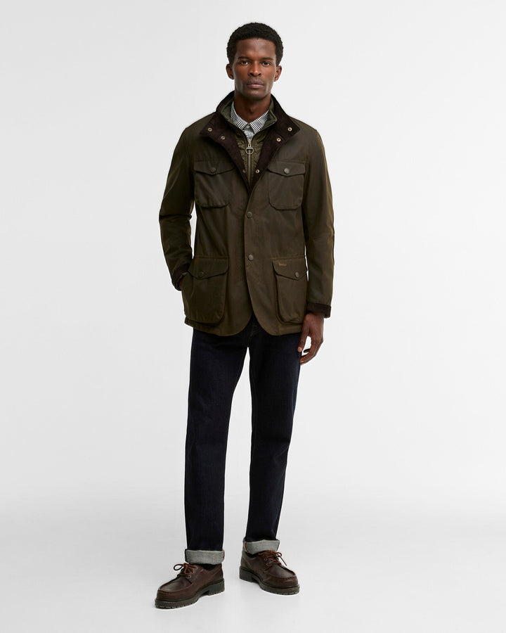 Barbour - Ogston Olive Waxed Jacket - Kalifornia Jean Bar