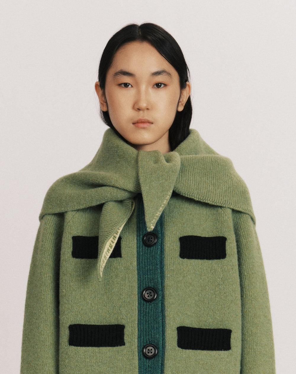 B.B. Wallace - Adams Scarf in Pea Green - Kalifornia Jean Bar