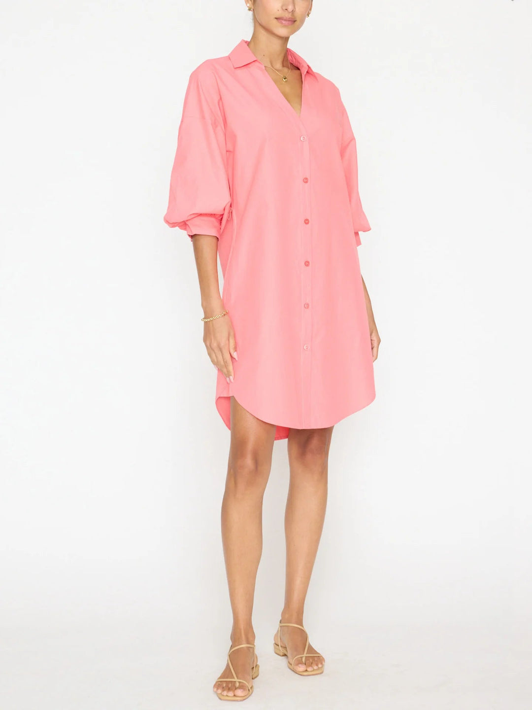 Brochu Walker - Bright Coral Kate Belted Dress - Kalifornia Jean Bar