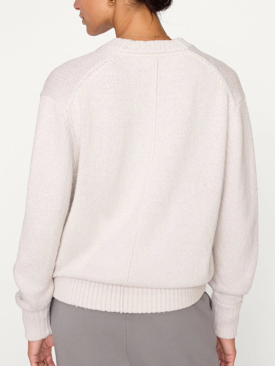 Brochu Walker - Emery Knit Vee Sweater in Dove Grey - Kalifornia Jean Bar