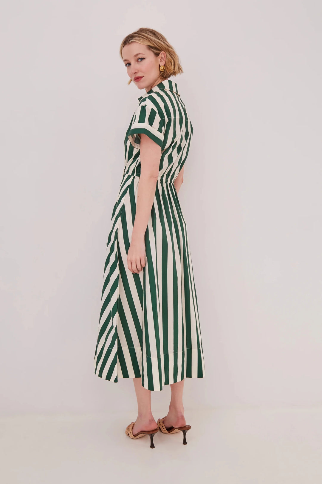 cara cara dress green CARA CARA Robin Dress Le Stampe Eve Blue main image 1