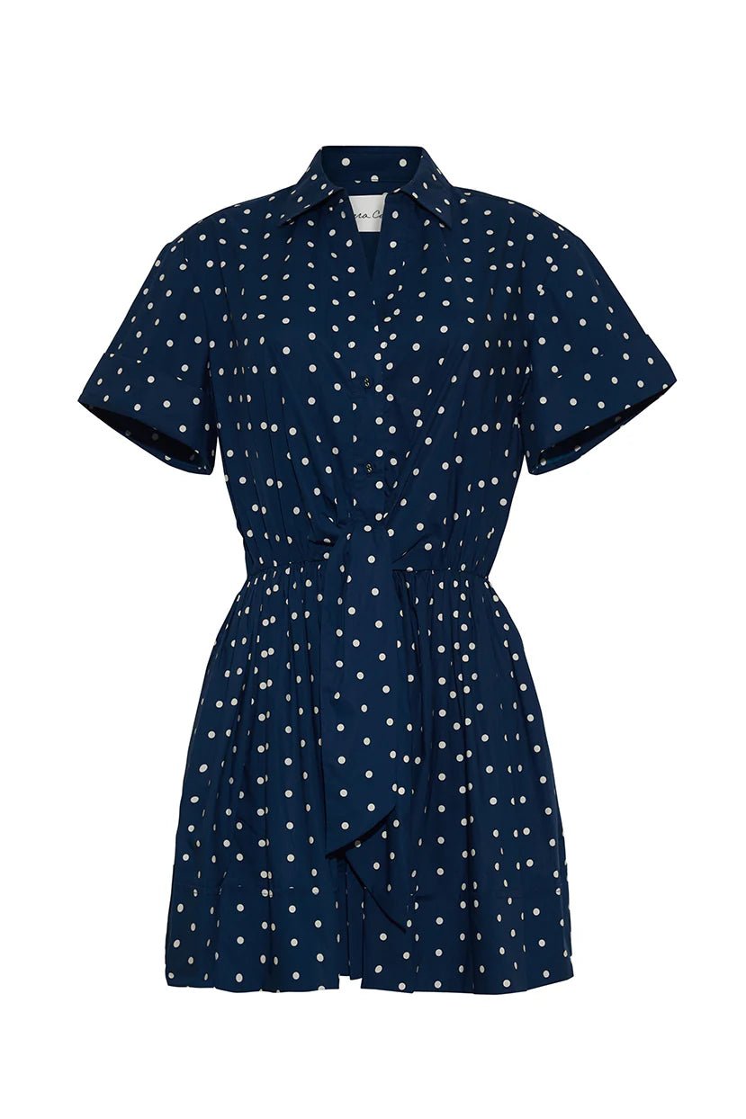 Cara Cara - Asbury Mini Dress Navy Dots - Kalifornia Jean Bar