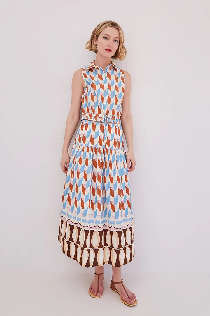 Cara Cara - Diya Skirt Talavera Tile Ivory - Kalifornia Jean Bar