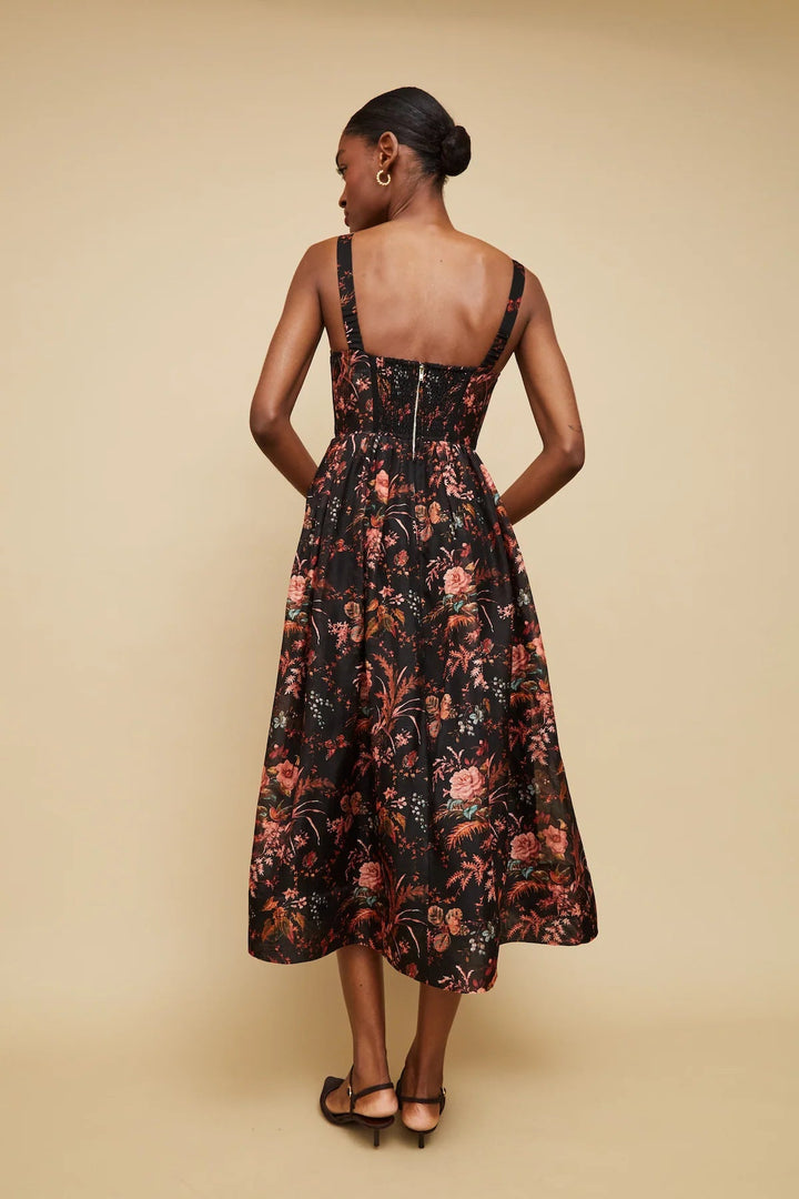 Cara Cara - Pindell Black Phoebe Midi Dress - Kalifornia Jean Bar