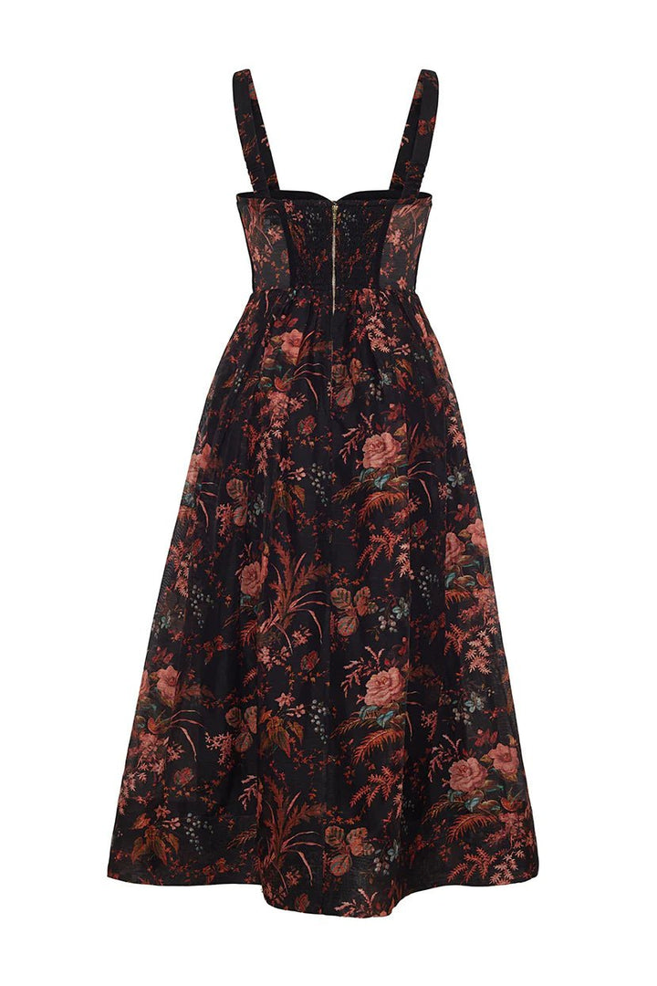 Cara Cara - Pindell Black Phoebe Midi Dress - Kalifornia Jean Bar