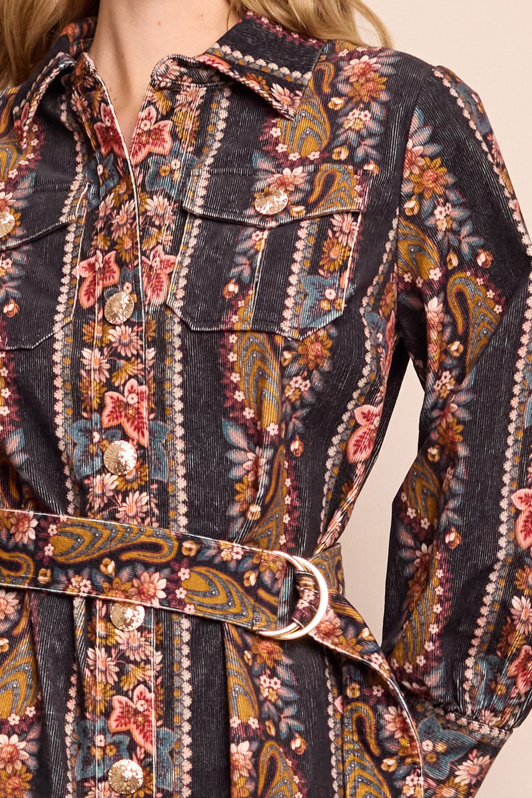 Cara Cara - Villena Dress Paisley Trail Black - Kalifornia Jean Bar