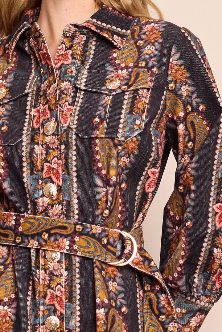 Cara Cara - Villena Dress Paisley Trail Black - Kalifornia Jean Bar