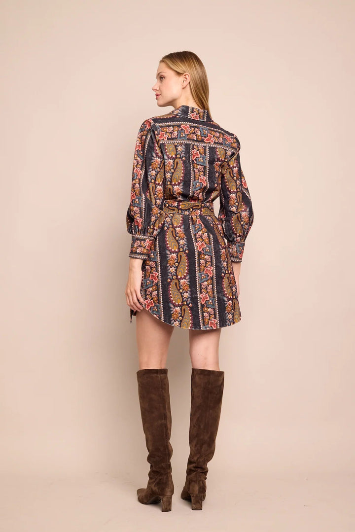 Cara Cara - Villena Dress Paisley Trail Black - Kalifornia Jean Bar