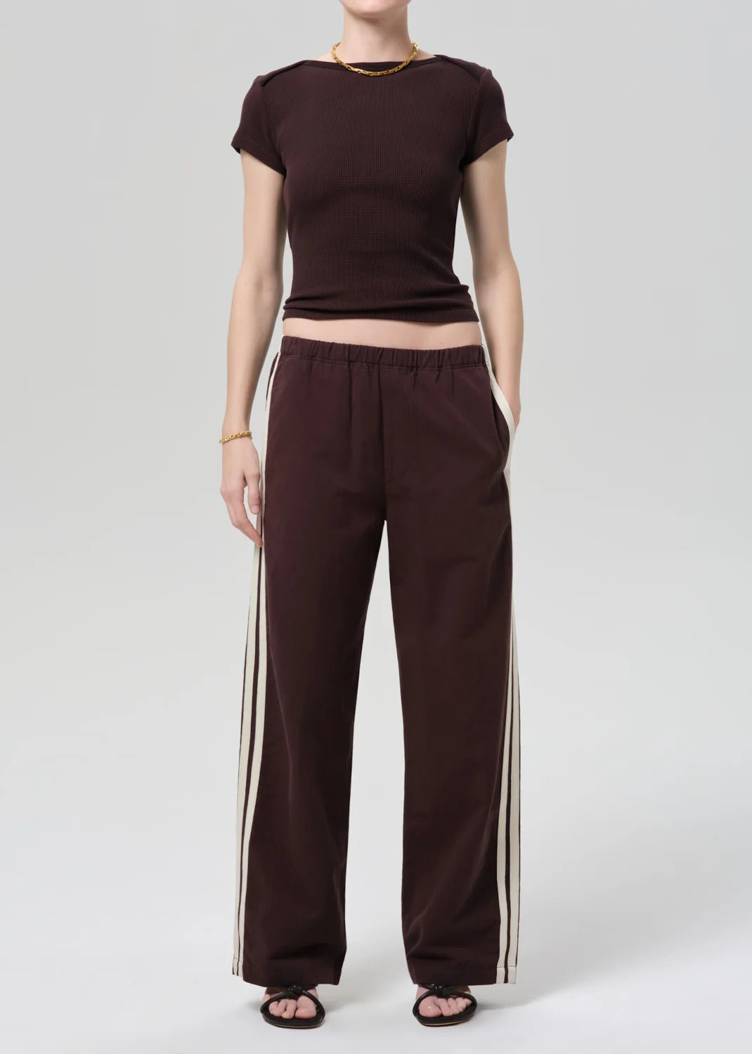 Citizens of Humanity - Aurora Track Pant Chocolate - Kalifornia Jean Bar