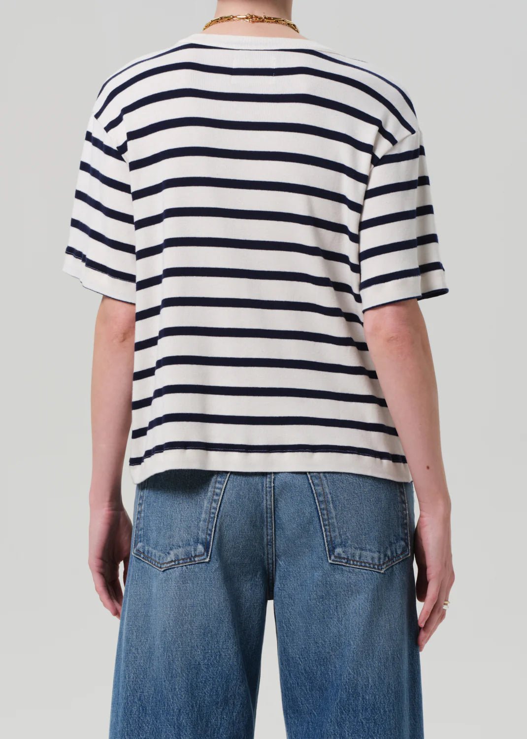 Citizens of Humanity - Azure Stripe Goldie Tee - Kalifornia Jean Bar