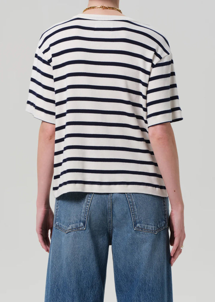 Citizens of Humanity - Azure Stripe Goldie Tee - Kalifornia Jean Bar
