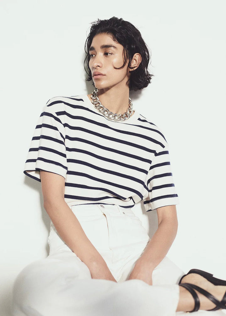 Citizens of Humanity - Azure Stripe Goldie Tee - Kalifornia Jean Bar