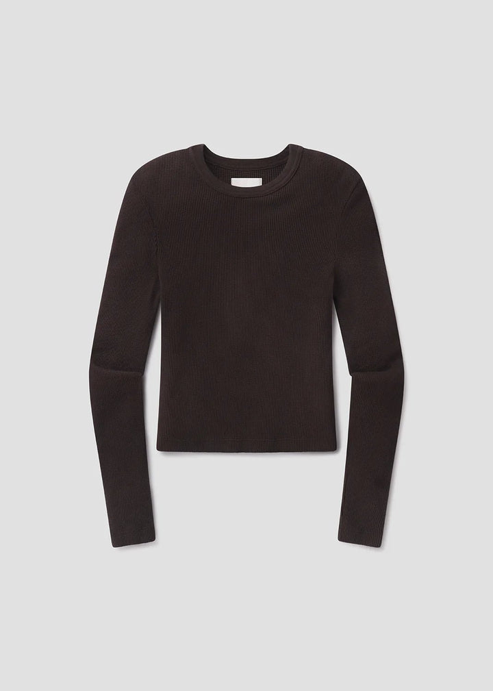 Citizens of Humanity - Chocolate Pilar Waffle Crewneck - Kalifornia Jean Bar