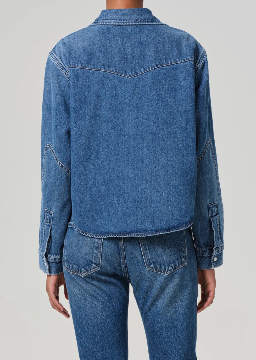 Citizens of Humanity - Cropped Western Shirt in Chaya - Kalifornia Jean Bar