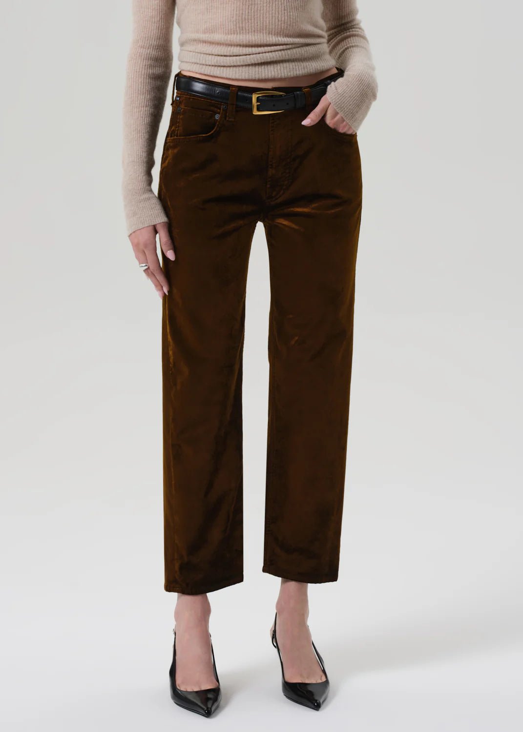 Citizens of Humanity - Delfina Straight Velvet in Golden - Kalifornia Jean Bar