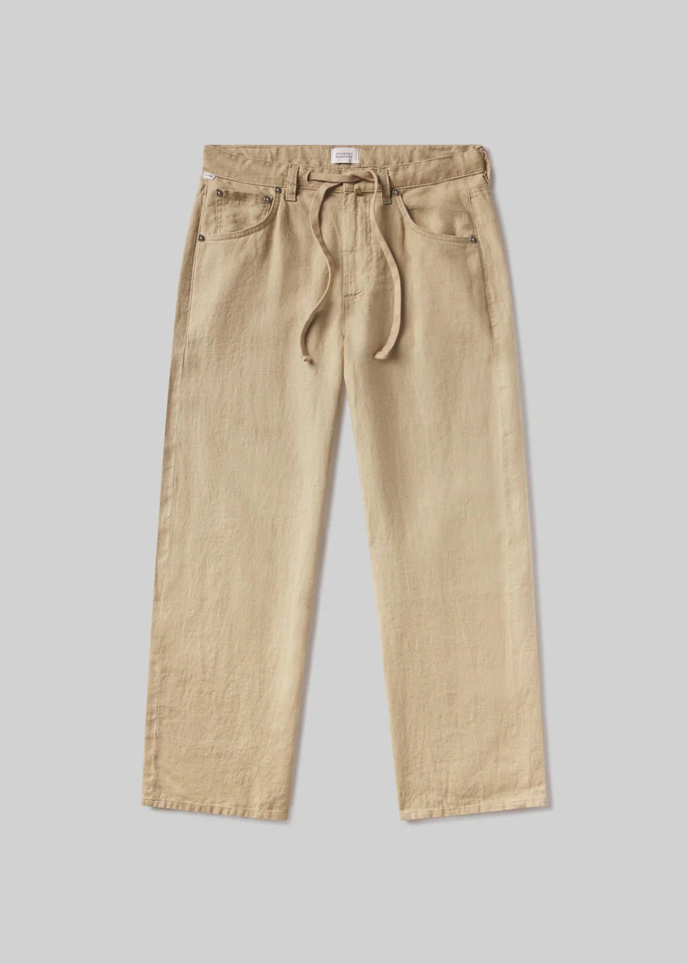 Citizens of Humanity - Gobi Brynn Drawstring Trouser in Linen - Kalifornia Jean Bar