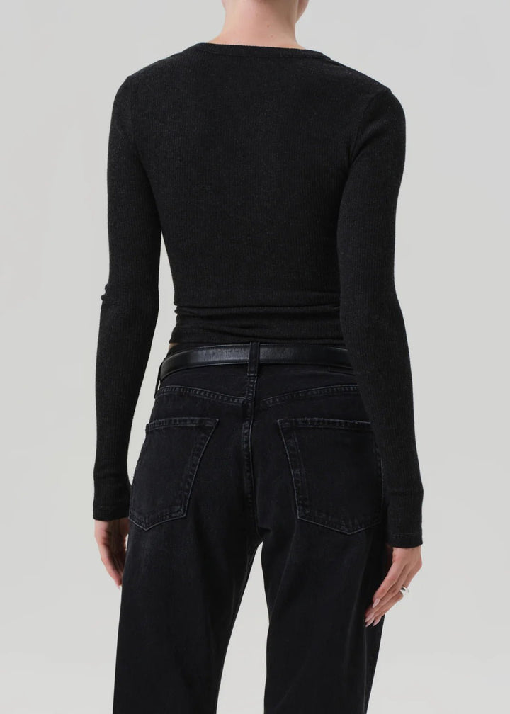 Citizens of Humanity - Heathered Charcoal Bina Crewneck - Kalifornia Jean Bar
