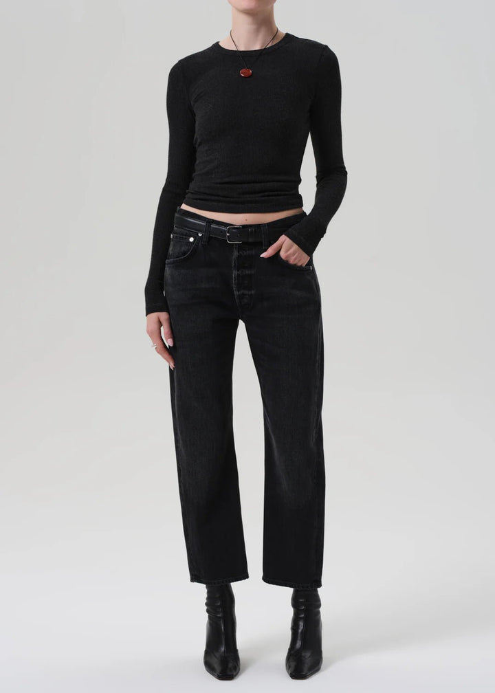 Citizens of Humanity - Heathered Charcoal Bina Crewneck - Kalifornia Jean Bar