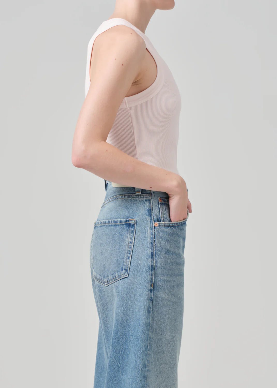 Citizens of Humanity - Isabel Rib Tank in Cameo - Kalifornia Jean Bar