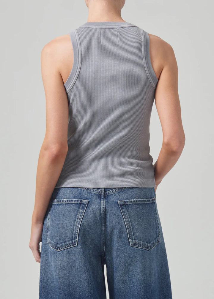 Citizens of Humanity - Israel Rib Tank in Cyclone Grey - Kalifornia Jean Bar