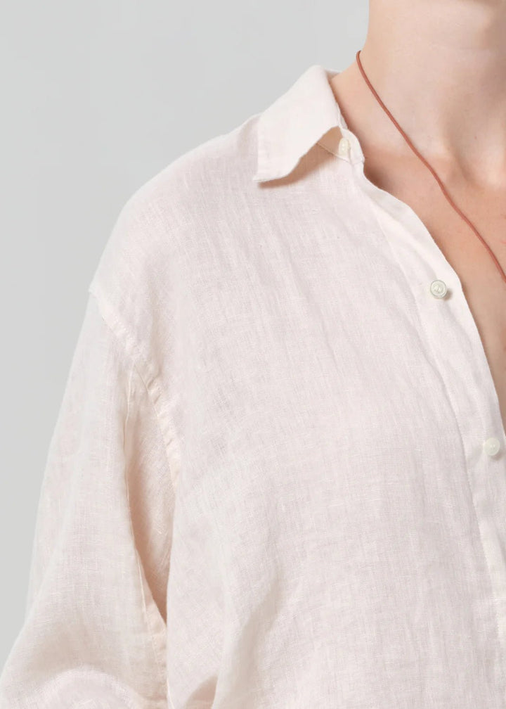 Citizens of Humanity - Kayla Linen Shirt in Pale Stone - Kalifornia Jean Bar