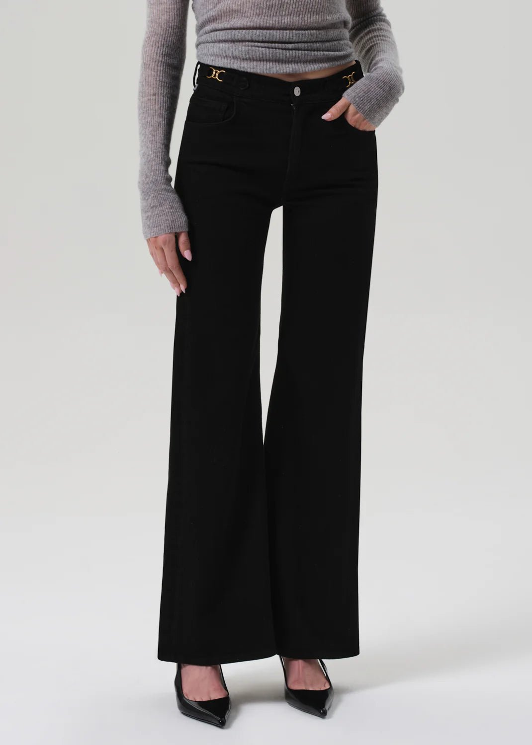 Citizens of Humanity - Kimberly Flare Horsebit Rich Black - Kalifornia Jean Bar