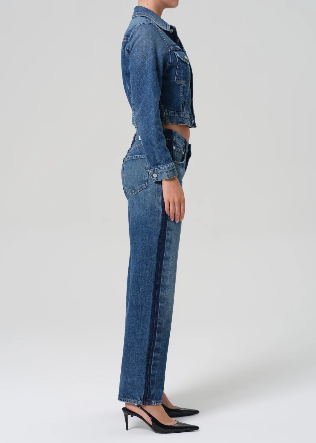 Citizens of Humanity - Liro Lindz Tuxedo Stripe Easy Straight Leg - Kalifornia Jean Bar