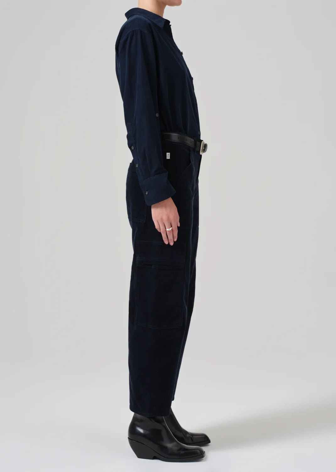 Citizens of Humanity - Marcelle in Navy Cargo Corduroy - Kalifornia Jean Bar