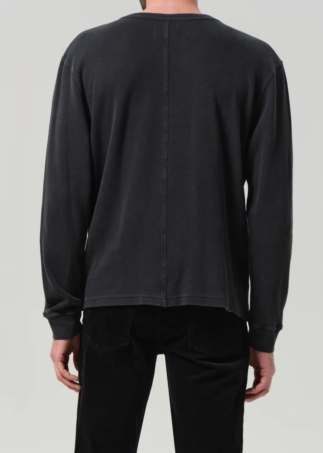 Citizens of Humanity - Mens Waffle Crewneck Charcoal Cedar - Kalifornia Jean Bar