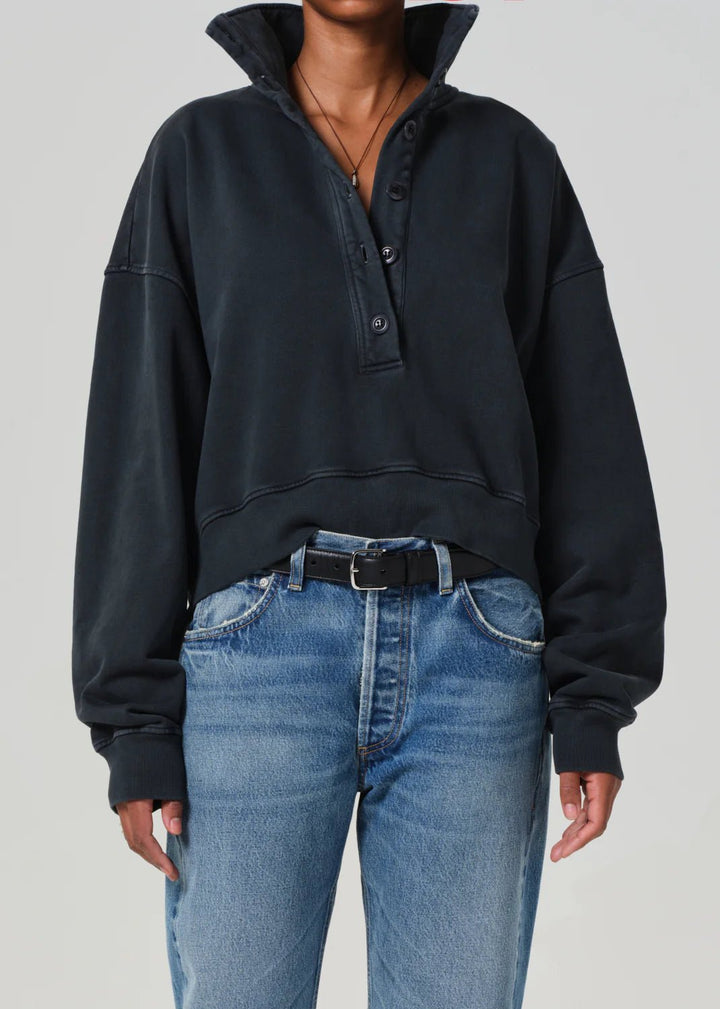 Citizens of Humanity - Mirelle Funnel Neck in Charcoal - Kalifornia Jean Bar