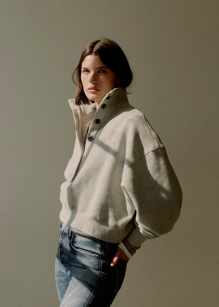 Citizens of Humanity - Mirelle Funnel Neck in Heather Grey - Kalifornia Jean Bar