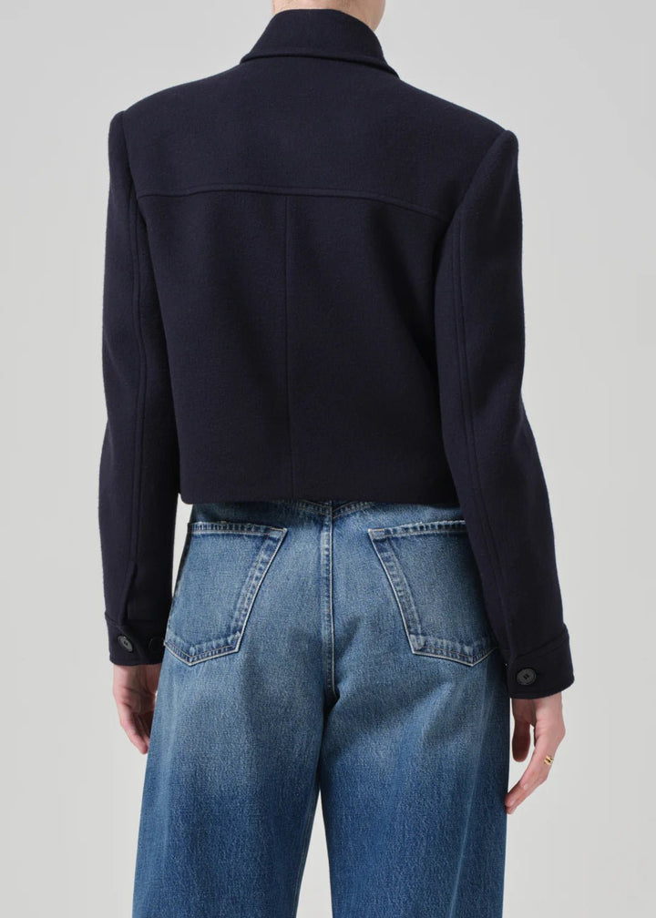 Citizens of Humanity - Navy Corina Cropped Boxy Jacket - Kalifornia Jean Bar Citizens of Humanity - Navy Corina Cropped Boxy Jacket