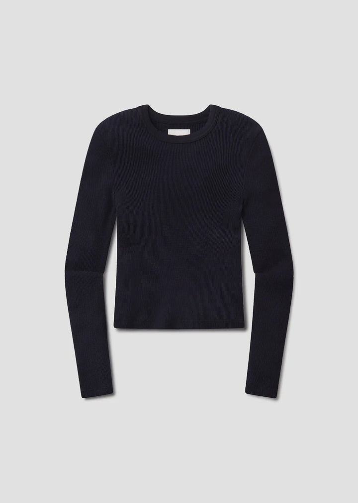 Citizens of Humanity - Navy Pilar Waffle Crewneck - Kalifornia Jean Bar