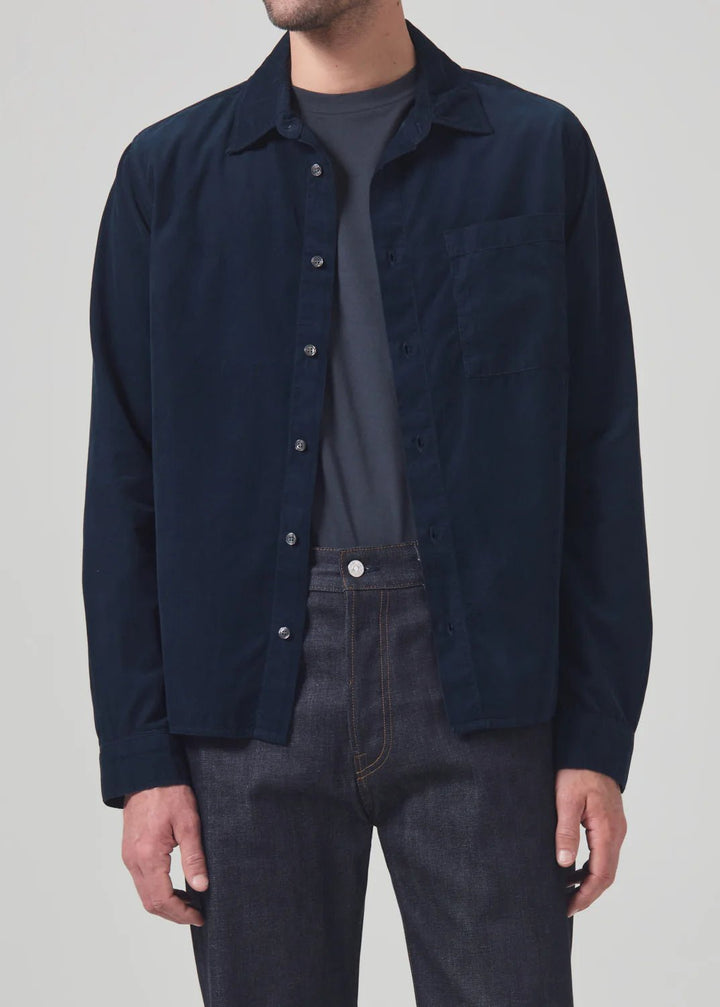 Citizens of Humanity - Navy Rework Corduroy Mens Shirt - Kalifornia Jean Bar