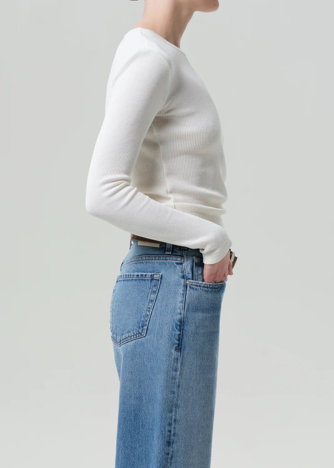 Citizens of Humanity - Pashmina Pilar Waffle Crewneck - Kalifornia Jean Bar