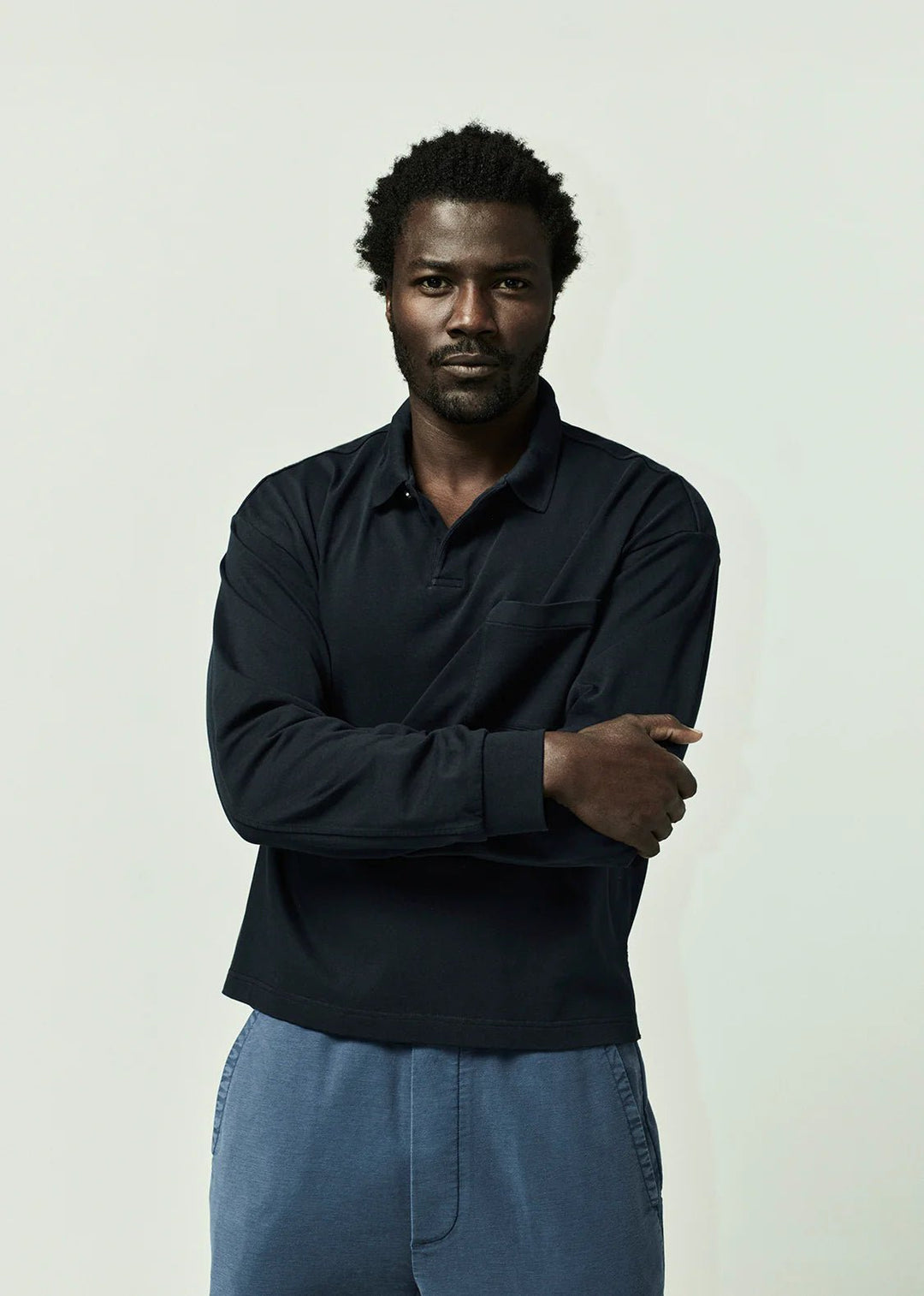 Citizens of Humanity - Rugby Polo Navy French Terry - Kalifornia Jean Bar