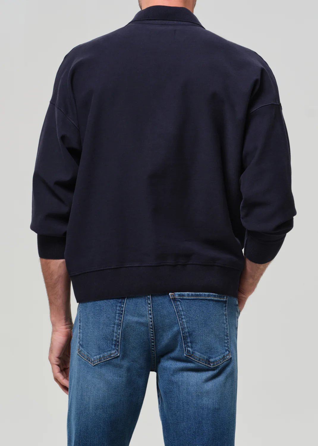 Citizens of Humanity - Rugby Polo Navy French Terry - Kalifornia Jean Bar