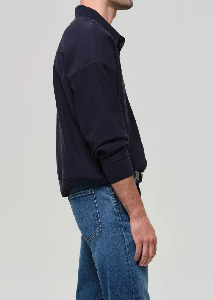 Citizens of Humanity - Rugby Polo Navy French Terry - Kalifornia Jean Bar