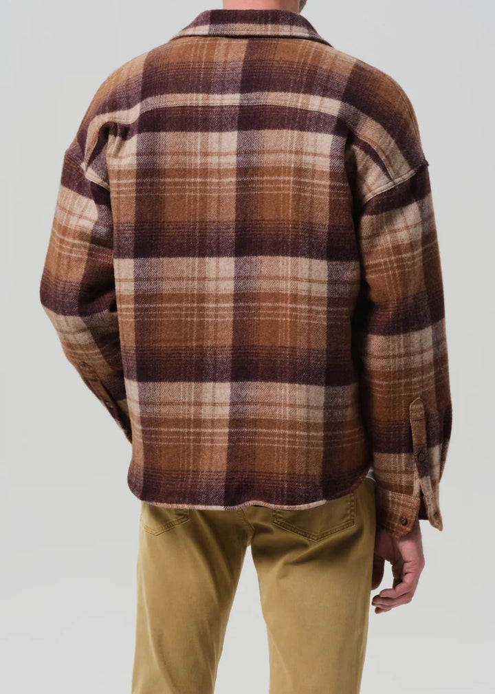 Citizens of Humanity - Shigoto Tan Plaid Men's Shirt Jacket - Kalifornia Jean Bar
