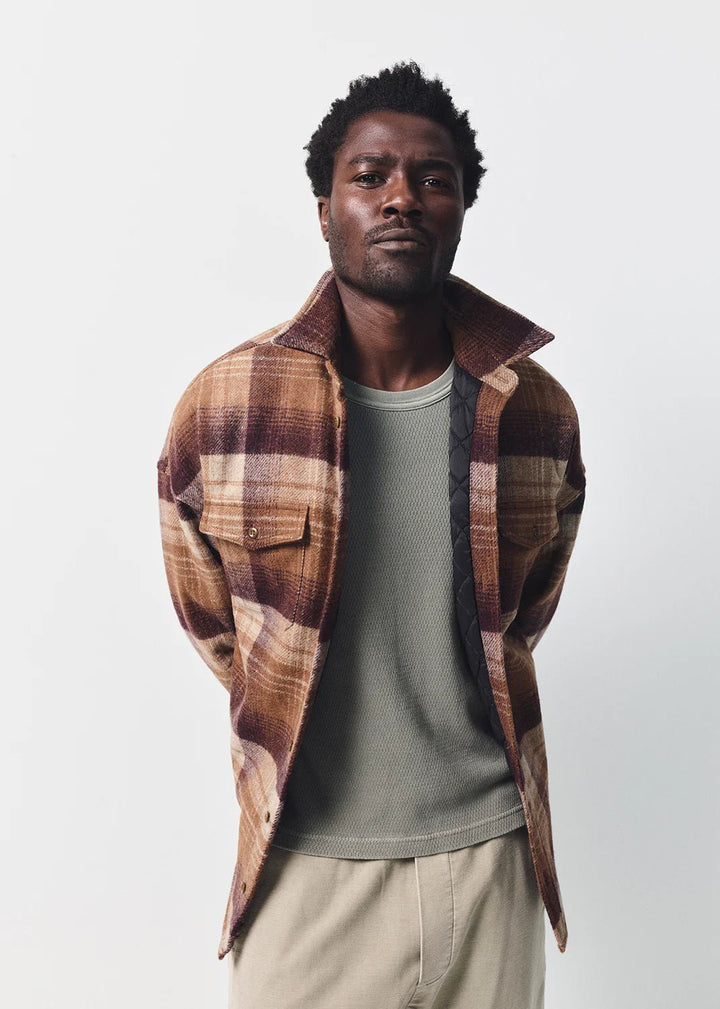 Citizens of Humanity - Shigoto Tan Plaid Men's Shirt Jacket - Kalifornia Jean Bar