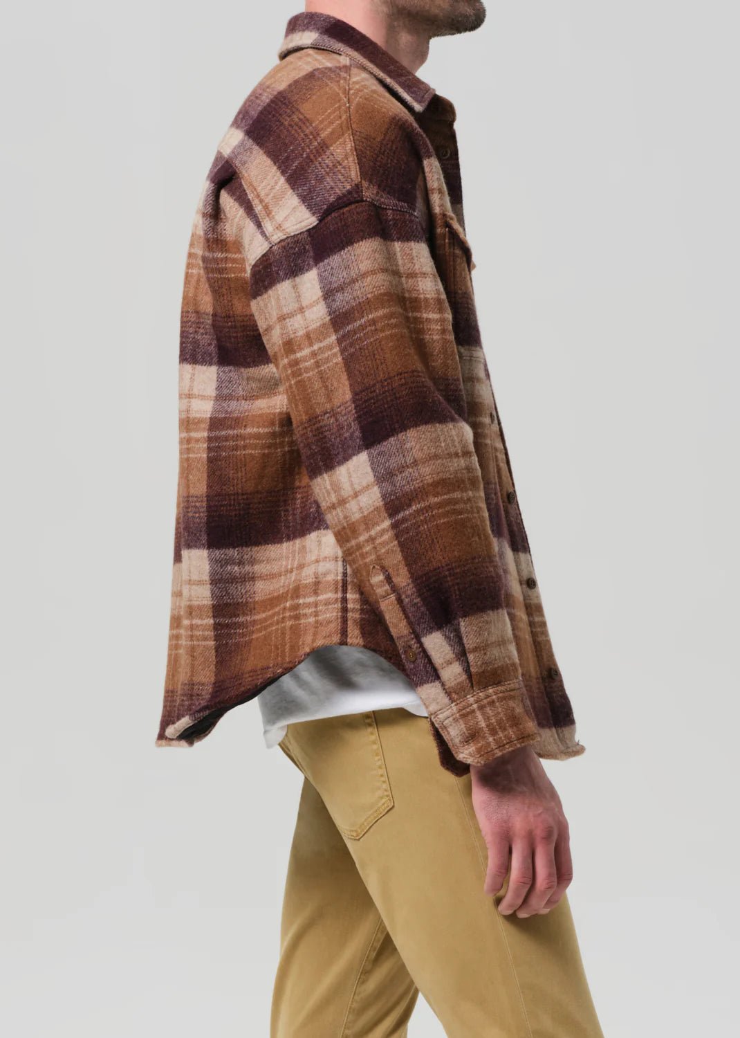 Citizens of Humanity - Shigoto Tan Plaid Men's Shirt Jacket - Kalifornia Jean Bar