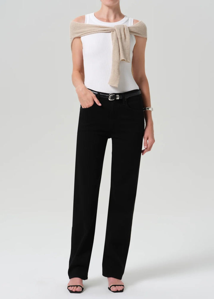 Citizens of Humanity - Starless Black Palma Straight Long Cut Clean Hem - Kalifornia Jean Bar