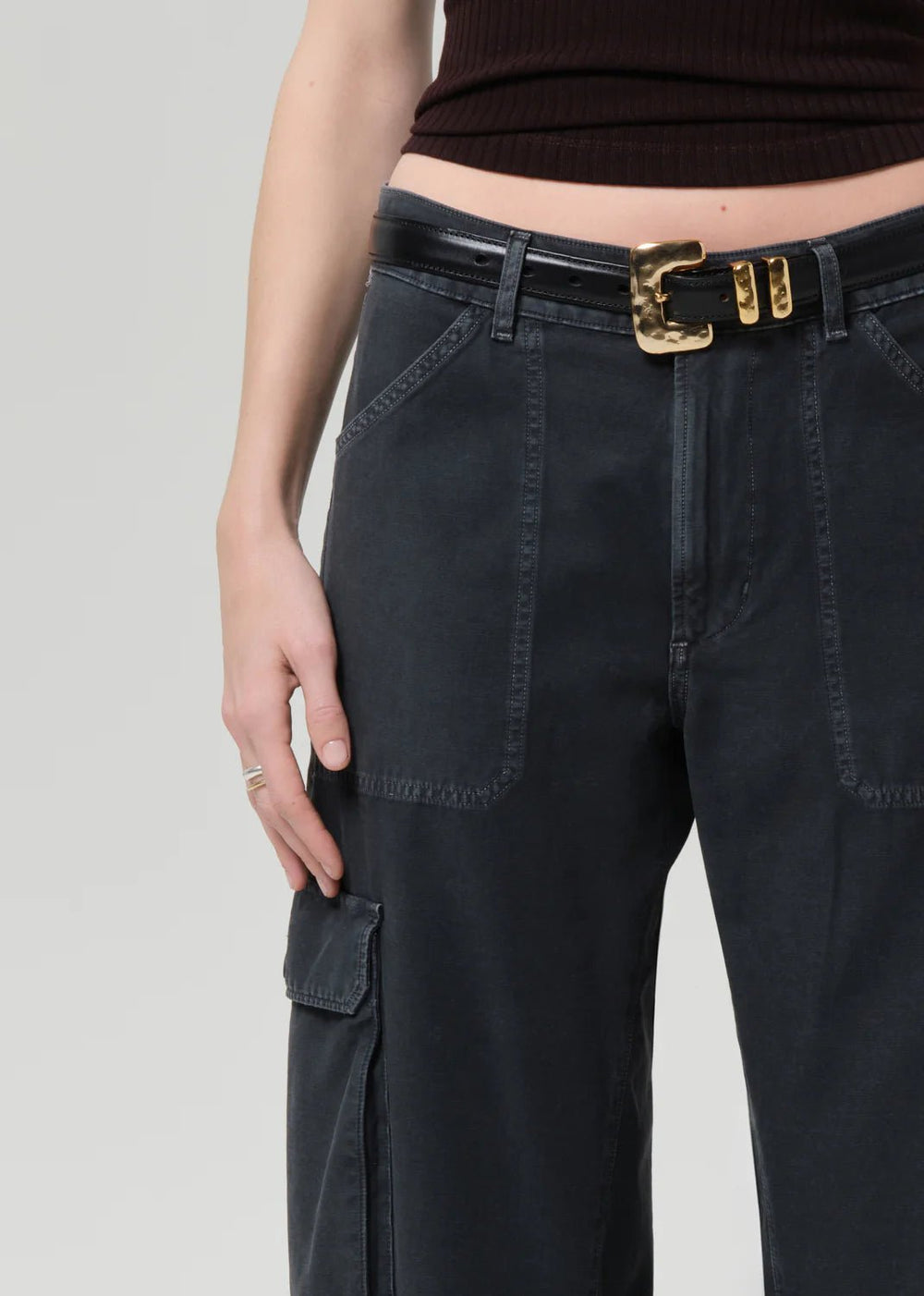 Citizens of Humanity - Thassos Twisted Seam Utility Pant Washed Black - Kalifornia Jean Bar
