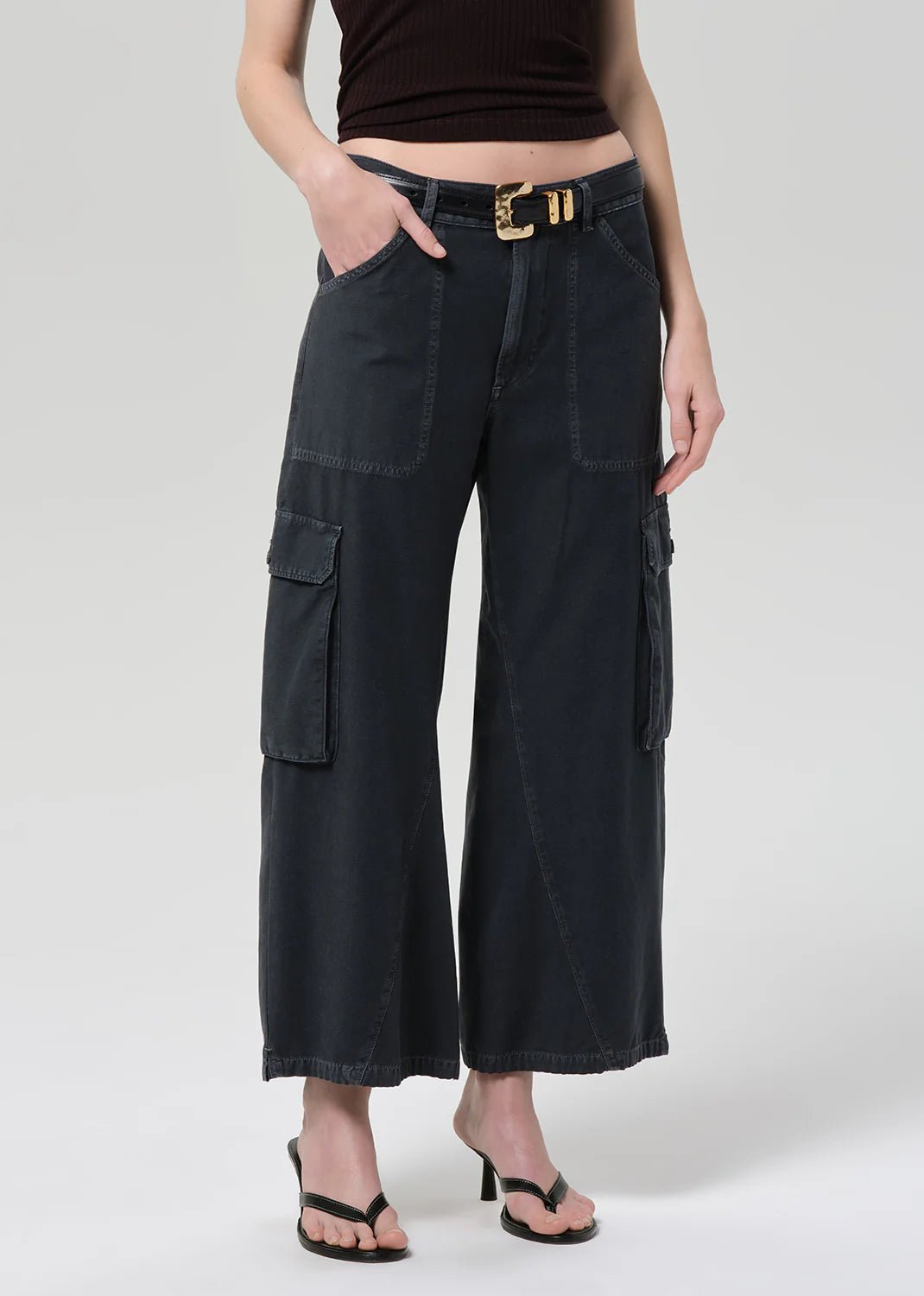 Citizens of Humanity - Thassos Twisted Seam Utility Pant Washed Black - Kalifornia Jean Bar