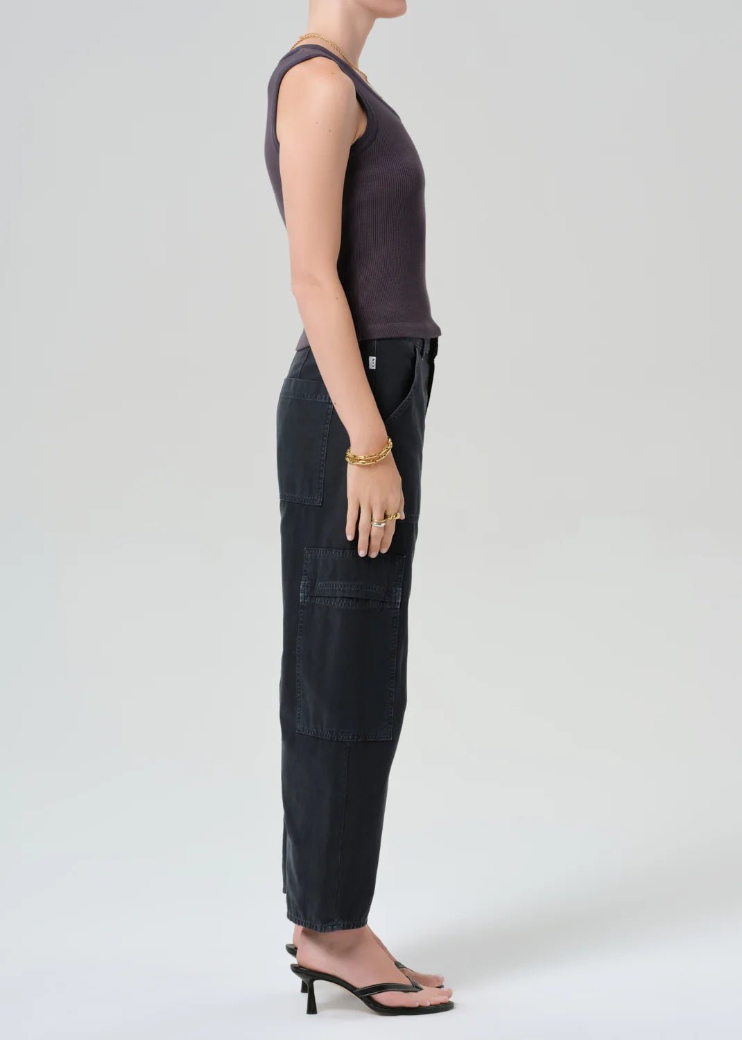 Citizens of Humanity - Washed Black Marcelle Low Slung Cargo - Kalifornia Jean Bar
