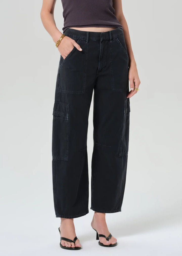 Citizens of Humanity - Washed Black Marcelle Low Slung Cargo - Kalifornia Jean Bar